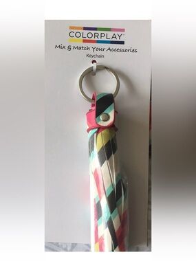 Multicolor Stripe Tassel Keychain